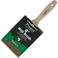 4 in Varnish Wall Paint Brush, Brown Sable Bristles, Walnut Handle