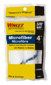 4 in x 3/8 in Microfiber Roller Refill Cover 2-Pack