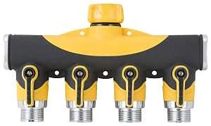 4-Outlet Faucet Manifold Hose Splitter