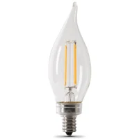 40W Equivalent Flame Tip LED Bulb 2700K E12 Dimmable 6-Pack