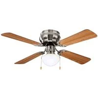 42 in Ceiling Fan with 7 in Light Kit, Brushed Nickel