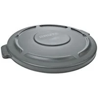 44 Gallon Round Self-Draining Trash Can Lid, Gray