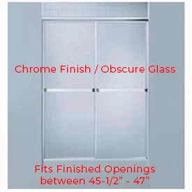 46-in. Chrome & Obscure Glass Shower Enclosure