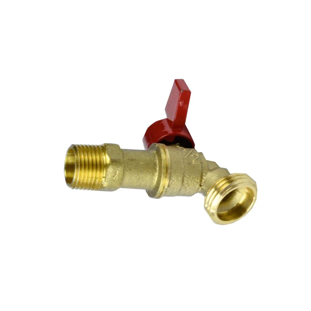 46121 - w PackingNut Everflow 1/2" MIP X 3/4" Garden Hose 1/4" Turn Valve