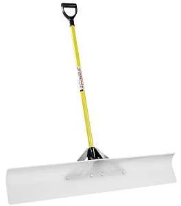 48 in UHMW Poly Snow Pusher with Fiberglass D-Grip Handle