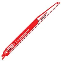 12 in Carbide Reciprocating Saw Blade 6/9 TPI for Nail-Embedded Wood