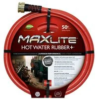 5/8 in x 50 ft Hot Water Rubber Garden Hose, 165°F Rated