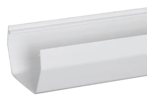 5 in x 10 ft Contemporary K-Style Gutter, White