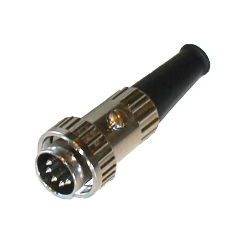 5 Pin 180 Degree Din Metal MaleConnector with Locking Collar, W07