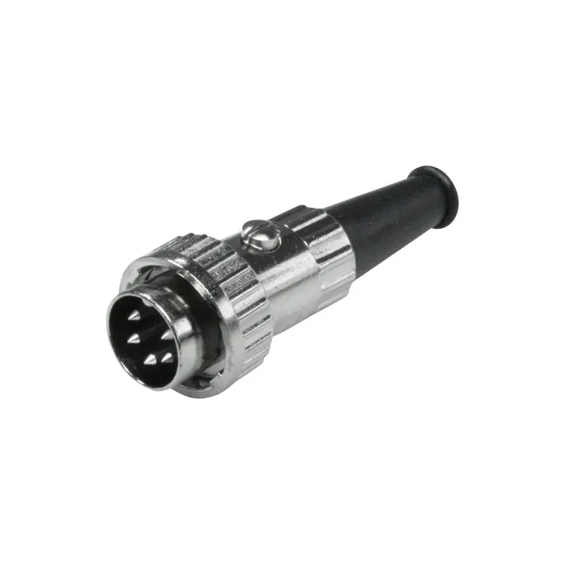 5 Pin 240 Degree Din Metal MaleConnector with Locking Collar, W38