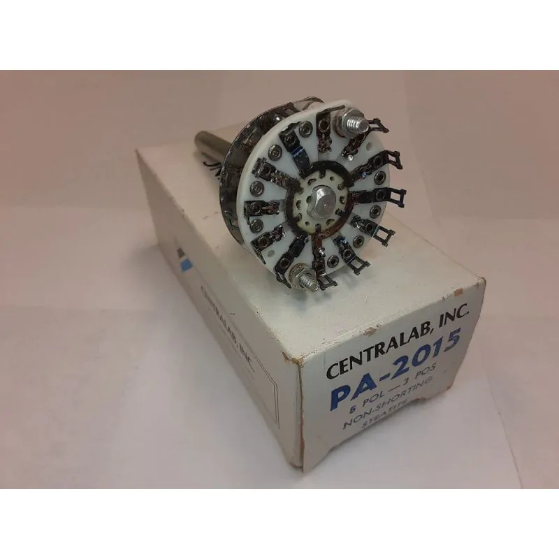 5 POLE 3 POSITION BREAK BEFORE MAKE CENTRALAB PA-2015 ROTARY SWITCH