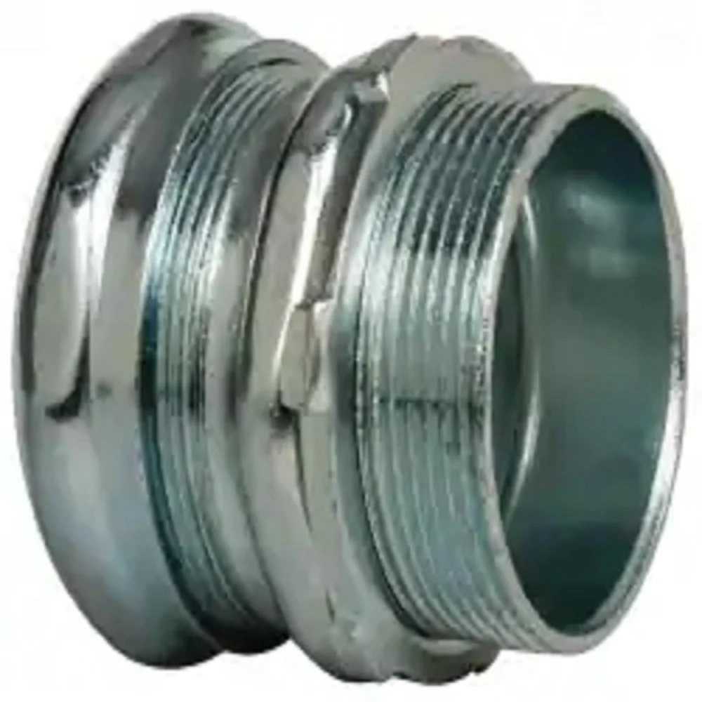 5133711 Eaton Crouse-Hinds 2" EMT Compression Coupling, EMT, Zinc Plated Steel, Compression type
