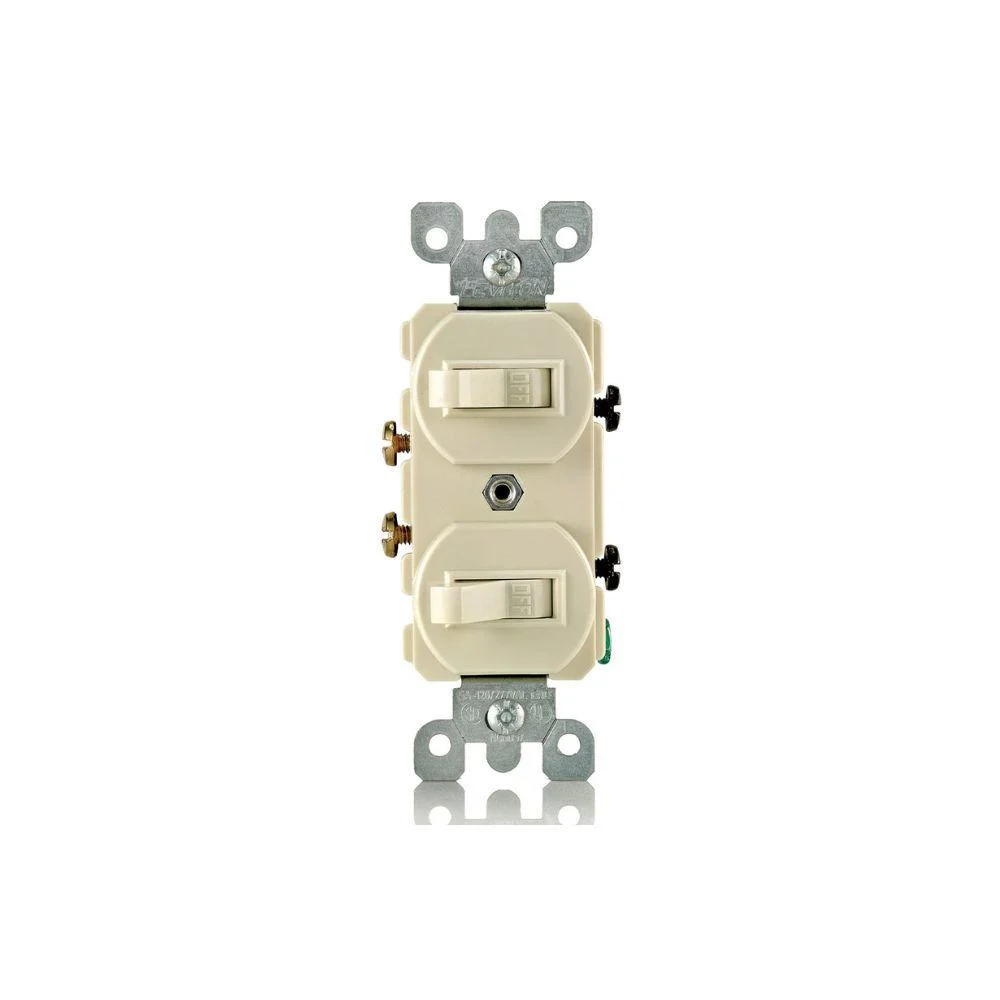 52242I Leviton Duplex Style Single-Pole / Single-Pole Combination Switch - Ivory