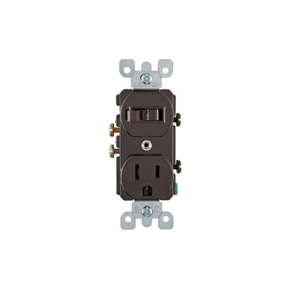 5225 Leviton Duplex Style Single-Pole / 5-15R Combination Switch