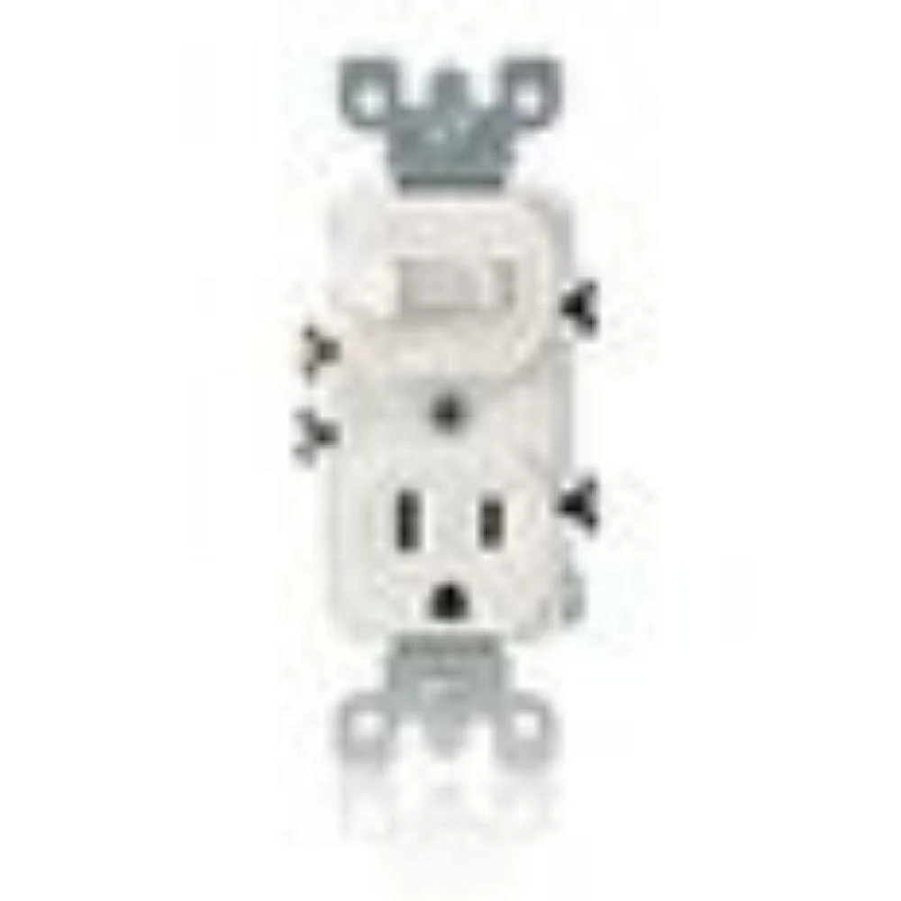 5225-W Leviton Duplex Style Single-Pole / 5-15R Combination Switch