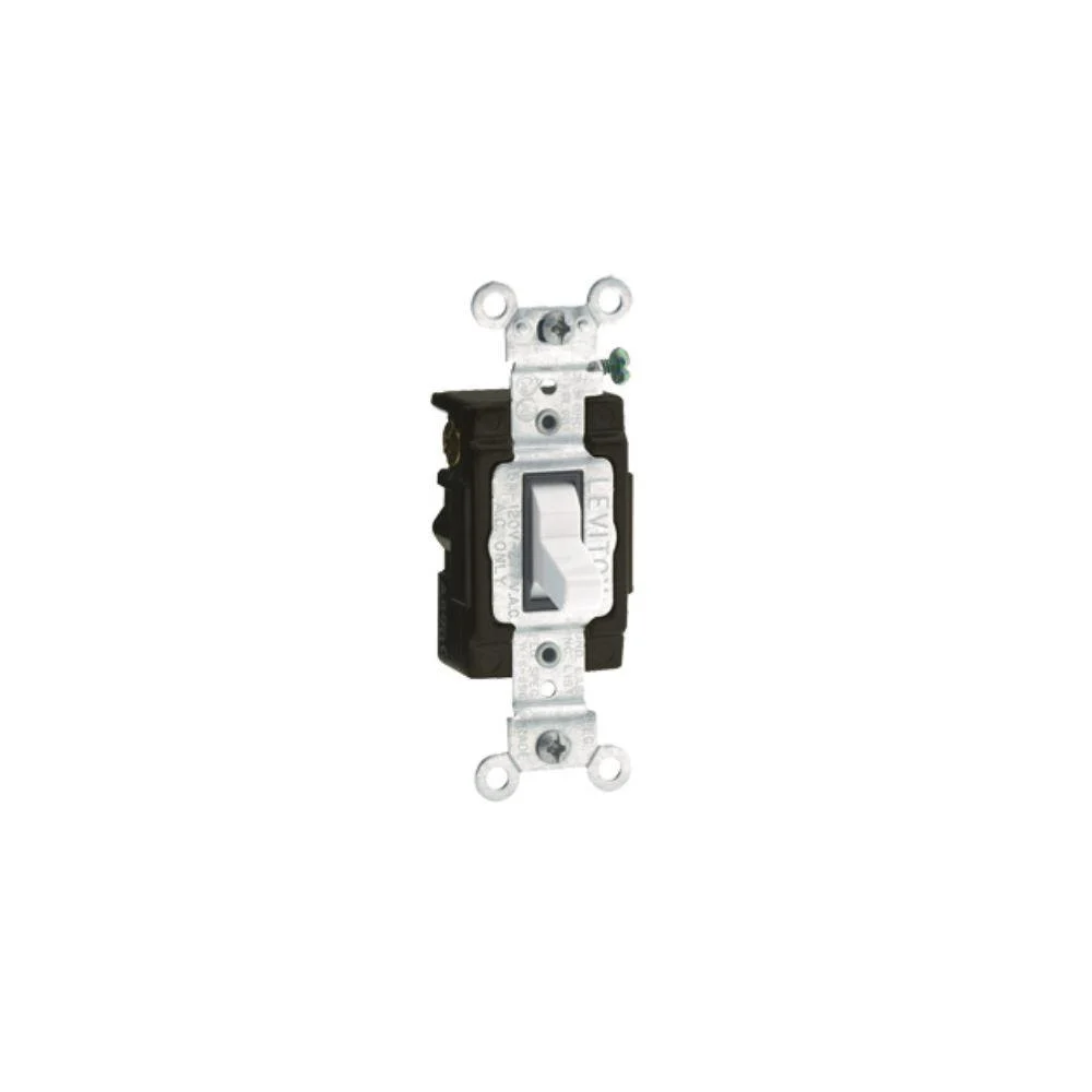 5503-LHW Leviton 15 Amp, 120 Volt, Toggle Lighted Handle - White