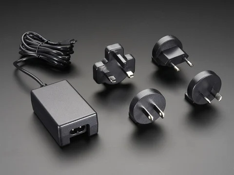 5V 2A Power Supply w/ 20AWG 6' MicroUSB Cable - International