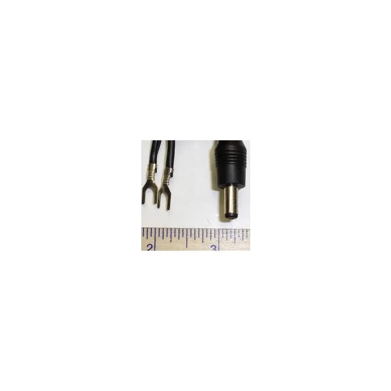 6 ft CABLE 2.1MM PLUG TO SPADE LUGS, PLUG DC PIGTAIL