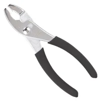 6 in Slip Joint Pliers, Chrome-Plated HCS Jaw, Non-Slip Handle