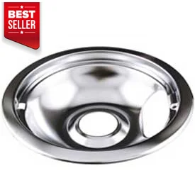 6-Inch Universal Plug-In Drip Pan for Electric Stoves Chrome