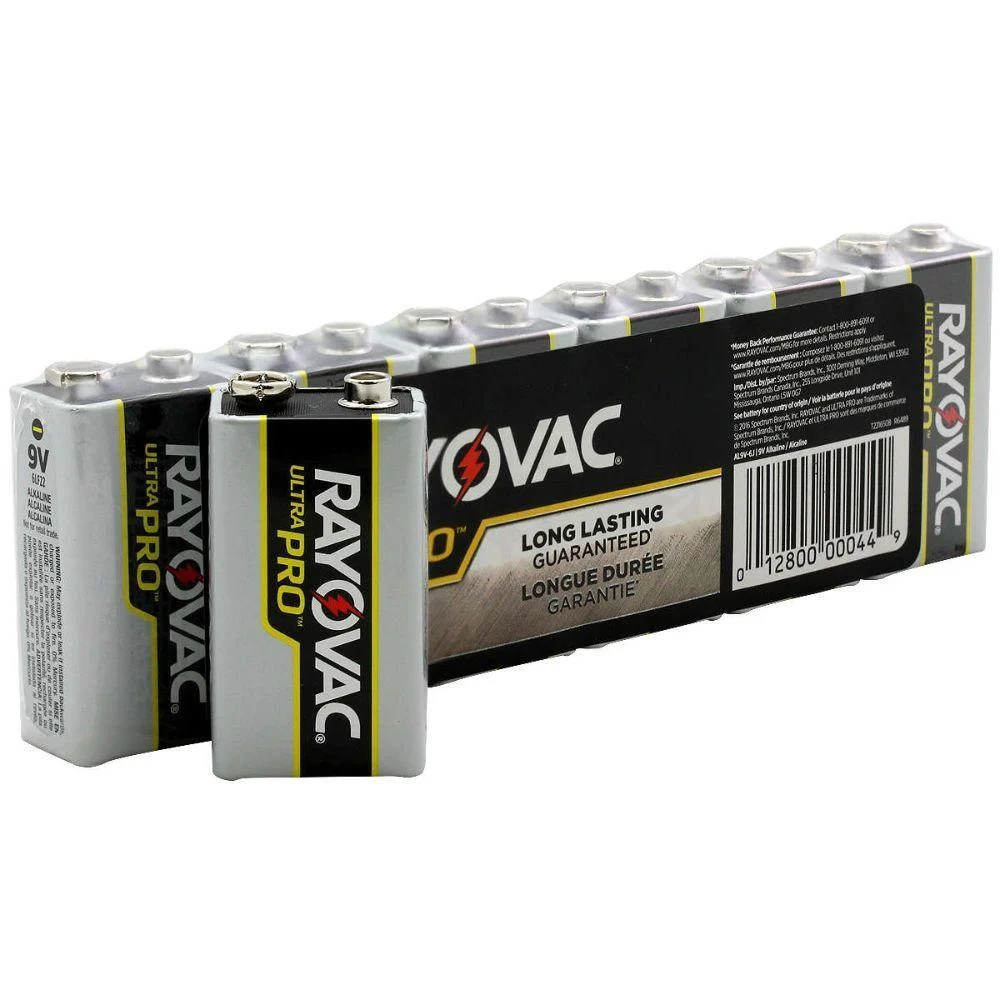 6 PACK -9 VOLT BATTERIES
