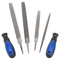 6-Piece Steel File Set with Two-Tone Handles