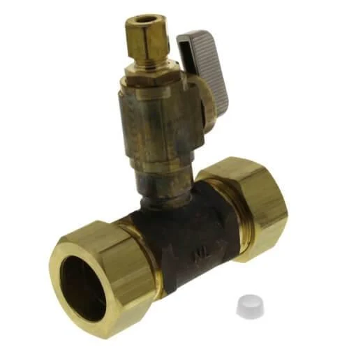 601-G30CV Sioux Chief Add-A-Line No Lead Compression Trunk, Full Slip Valve Tee 7/8" O.D. COMP x 1/4" OD COMP