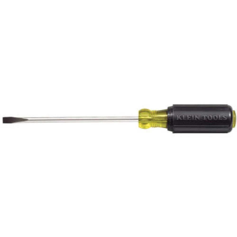 605-6 Klein Tools 1/4" Cabinet Tip Screwdriver, Heavy Duty, 6"