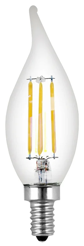 60W Equivalent CA Filament LED Candle Bulb 2700K E12 Dimmable