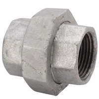 2 in Galvanized Malleable Iron Ground Joint Pipe Union, 150 PSI