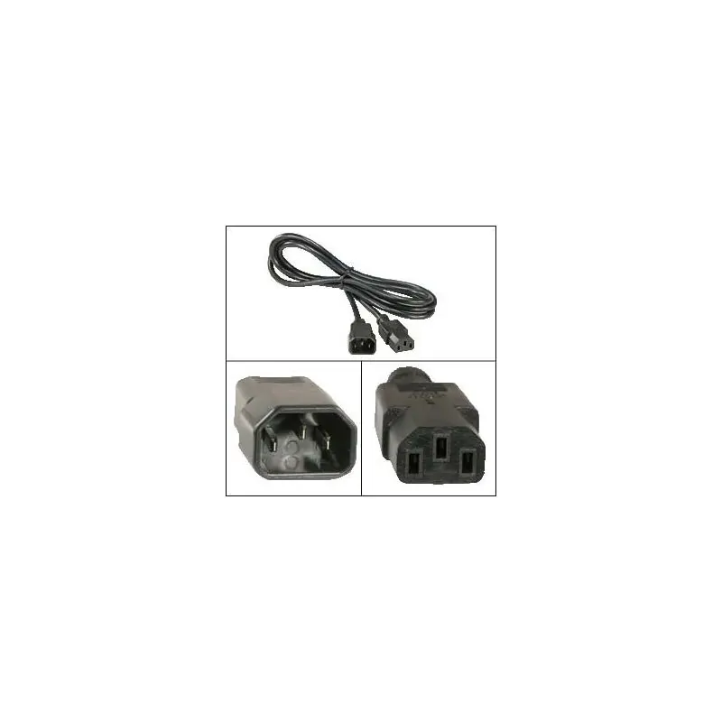 6Ft Computer Power Extension Cord Black, SVT 18/3IEC