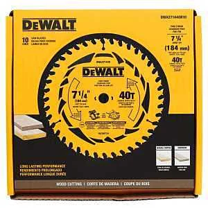 7-1/4 in 40T Circular Saw Blade, 5/8 in Arbor, Carbide
