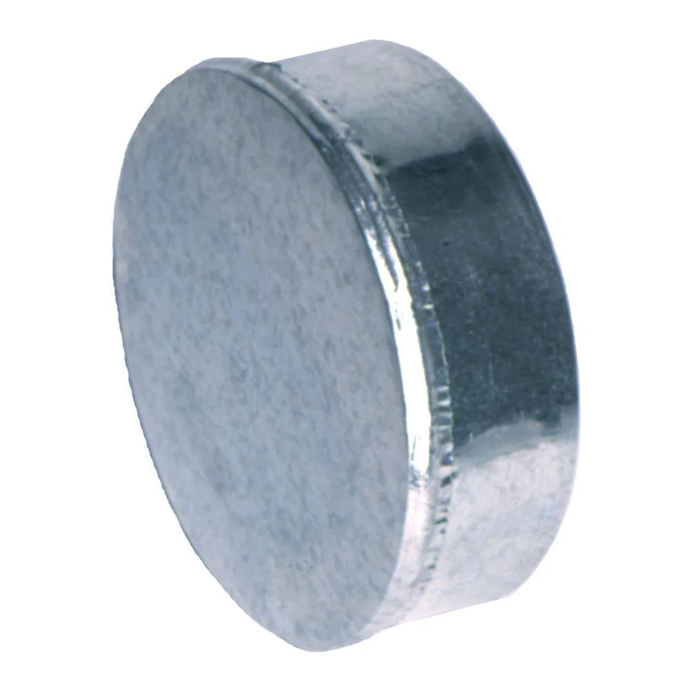 7" Galvanized Duct Tee Cap