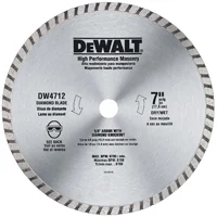 7 in HP Turbo Diamond Masonry Blade, 7/8 in Arbor