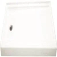60 x 30 in Left Drain Rectangular Shower Base, White Vikrell