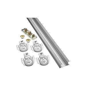 72 in Galvanized By-Pass Sliding Door Hardware Set, 60 lb Capacity