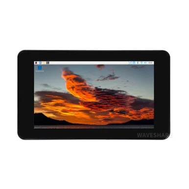7inch Capacitive Touch Display, DSI Interface, IPS Screen, 800×480, 5-Point Touch, with case