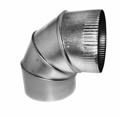 8" 30 Gauge 90° Galvanized Elbow