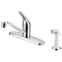 8 in. Centers Kitchen Faucet with Lever Handle, Chrome Finish