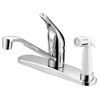 8 in Centers Kitchen Faucet with Side Spray, Chrome Finish