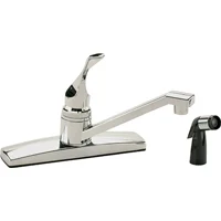 8 in. Centers Single-Handle Kitchen Faucet, Chrome ABS