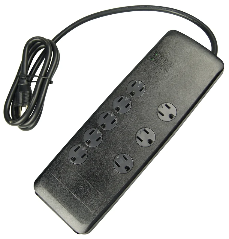 8-Outlet Surge Protector 3540J 6 ft Cord Black