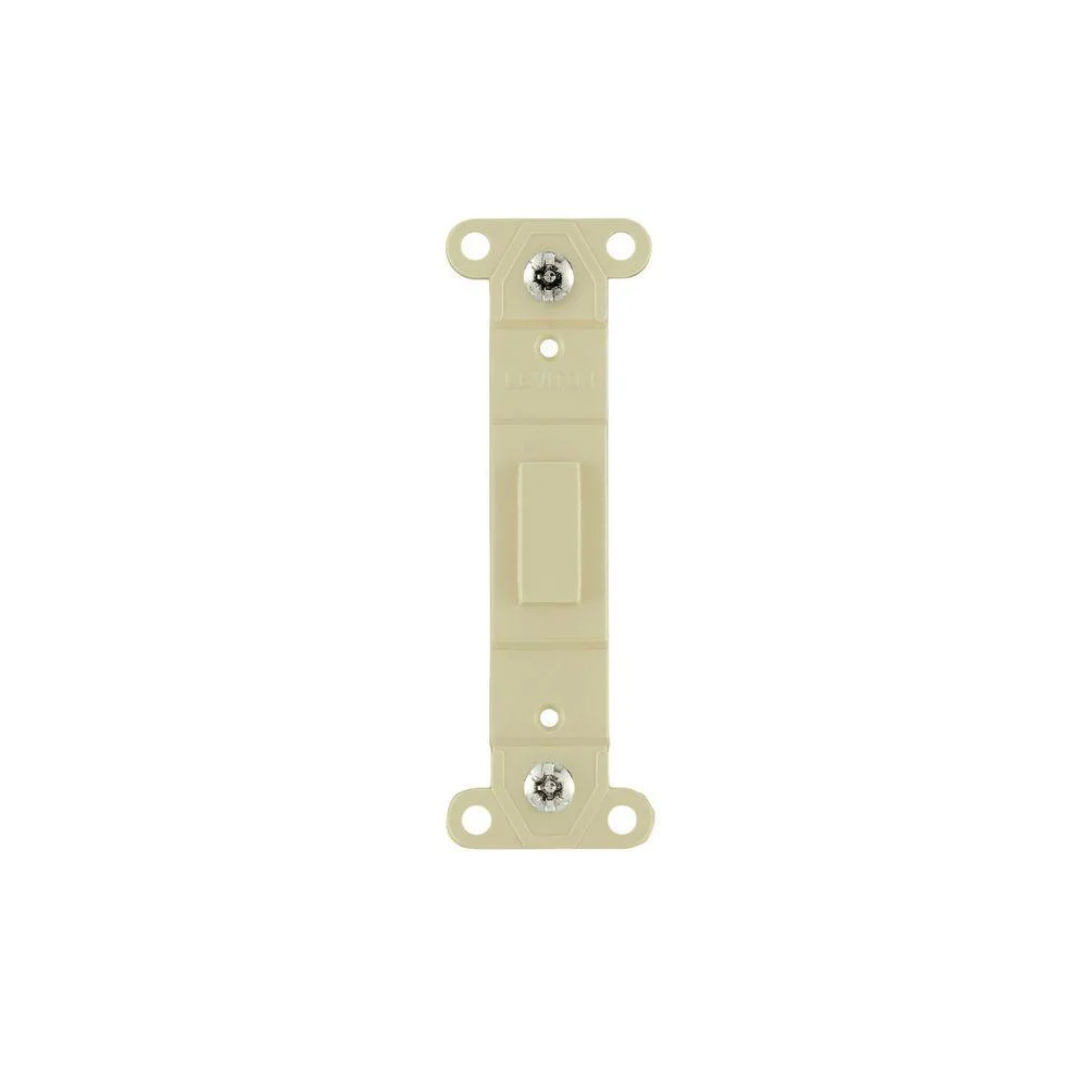80700-I Leviton Plastic Wallplate Adapter; Blank Toggle No Hole - Ivory