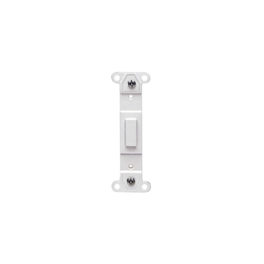 80700-W Leviton Plastic Wallplate Adapter; Blank Toggle No Hole - White