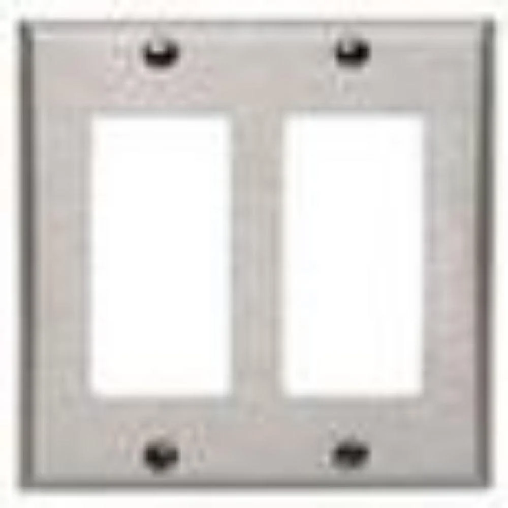 8440940 Leviton 2 Gang Stainless Steel Decora Cover