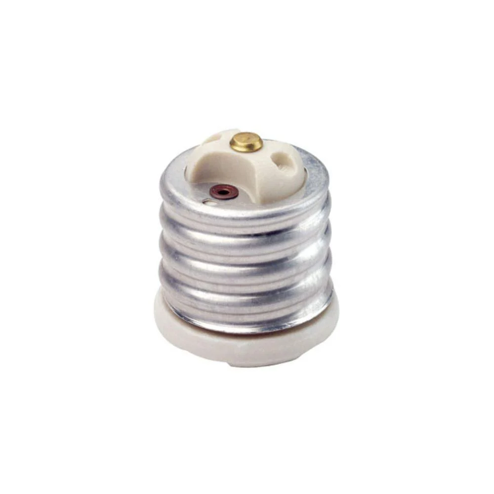 8681 Leviton Mogul-Medium Base, One-Piece, Adapters and Extensions, Incandescent, Glazed Porcelain Lampholder - White