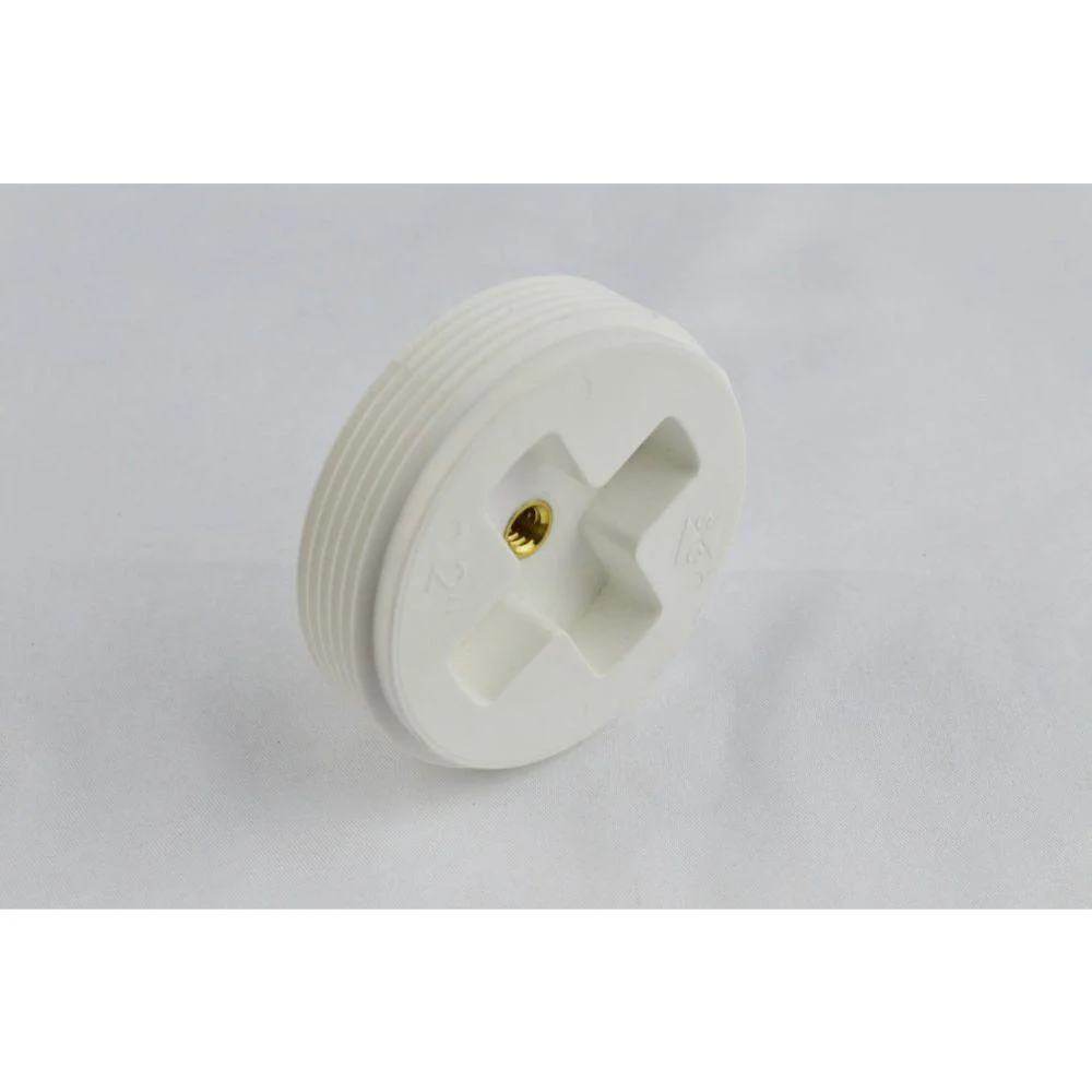 878-60 Sioux Chief Slotted Polypro Flush Plug, 6" with Threaded Brass Insert