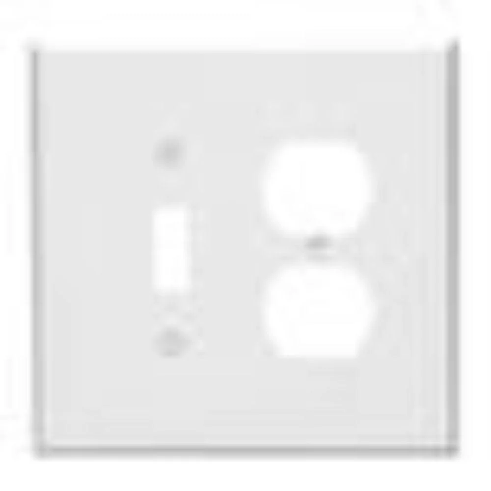 88105 Leviton 2-Gang 1-Toggle 1-Duplex Device Combination Wallplate, Oversized, Thermoset, Device Mount - White