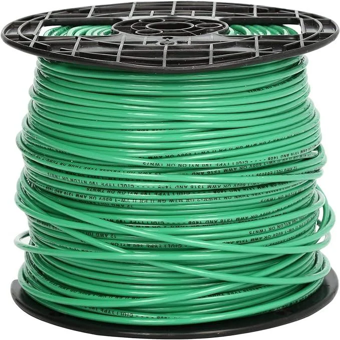 8GA. STRANDED COPPER GREEN THHN WIRE (500FT COIL)
