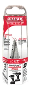 9-Step Step Drill Bit 3/4 in Max with 1/4 in Hex Shank